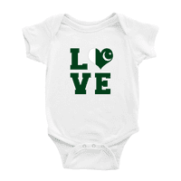 Ljubav Pakistan zastava Srce Slatko Baby Romper