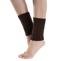 Ženske djevojke Zimske kablove pletene nogu Socks Socks Solid Colought Trip pleteni kukičani uzorak