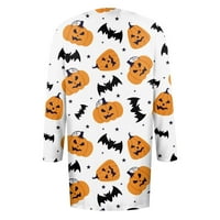 Yubatuo Womens Halloween Cardigan s dugim rukavima otvorena prednja mekana jakna od drapera plus veličine