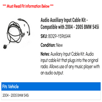 Audio pomoćni ulazni kabelski komplet - kompatibilan sa - BMW 545i