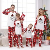 Gotyou Family Božić Pidžama, dame Božićni roditelj-dječji odijelo okruglo vrat dugih rukava plairano