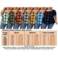 Ljetna plata GLONME za žene za ženska bluza s kratkim rukavima Tunic Plus veličina vrhova casual labavog