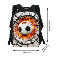 Ruksak nogometni uzorak Vital Slatka ruksaka Student Lagana praktična dječja školska torbica Putni ruksak