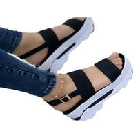 Crocowalk Womens Platform Sandal remen Ležerne cipele Ljeto klin sandale Dame Beach Comfort Neklizajući