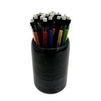 HAPTON HOUSE Black Natural Marble Pen Holder - Držač olovke - Držač četkica za šminkanje - Držač četkica