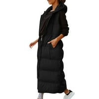 Ženska gornja odjeća dolje pamuk Srednji duljina podstavljeni dugih rukava sa kapuljačom od pamučne