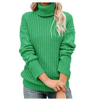 Honeeladyy modne žene casual o-vrat turtleneck pulover dugih rukava pulover