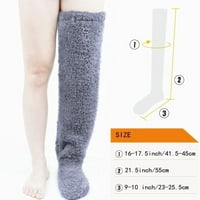 Muške žene unizno casual čarape dva para zimskog hlača na koljenu čarape za koljena debele vunene hlače