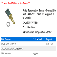 Senzor temperature vode - kompatibilan sa - Saab 9- Viggen 2.0L 4-cilindrični 2010