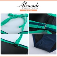 Aleumdr Green Halter bikinis set za žene Push up kupaći odijela 2xl