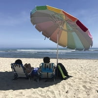 EasyGo Foot Heavy Duty High wind Plach Kišobran - Giant 8 'Kišobran na plaži sa sidrom i nošenjem pijeska-vrećica-pol