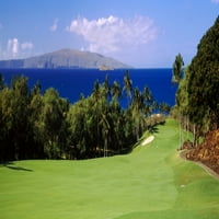 Golf teren na oceanside, Waivea Golf Club, Maui, Havaji, USA Poster Print