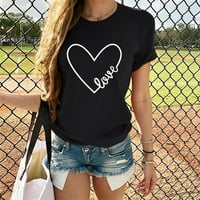LeylayRay bluza za žene Žene Ležerne prilike Ležerne prilike kratkog rukava Ispiši vrhove srca u obliku