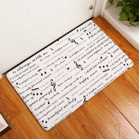 Hesoicy Podna mat za pranje klavirskog elemenata Dizajn CORAL FLEECE ANTI-SLIP CARPET CARPET KUME DEKOR