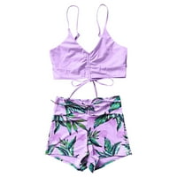 Žene kupaćih kostima Bikini Trendi kupaći odijela Gurnite visokog struka Bikini setovi slatka dva kupaća