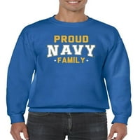 Ponosna mornarica porodična dukserica muškarci -Navy dizajni, muški x-veliki
