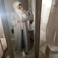 Ženska haljina Abaya Ramadan Lady Front Open Cardigan IC Duga haljina Vestidos