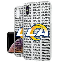 Los Angeles Rams iPhone Clear Text Backdrop Design Case