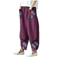 Žene Ležerne prilike za patchwork Neregularne hlače sa širokim nogama