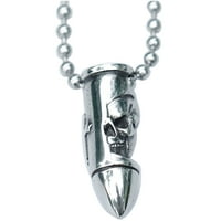 Početna Punk ogrlica od nehrđajućeg čelika Gotski nakit Dugi lanac Cool Rock Skull Bullet Privjesci