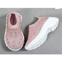 Woobling ženske šetnje cipele na tekućim cipelama pletene gornje tenisice casual workout jogging ružičasta
