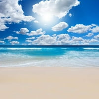 FOTO studio poliestera 5x7ft Propisi Fotografije Podaci o plavoj obali plaže nebeski oblaci tema