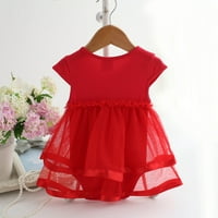 B91XZ cvjetna djevojka haljina odjeća za djecu za djecu za bebe djevojke princeza luk za rođendu za