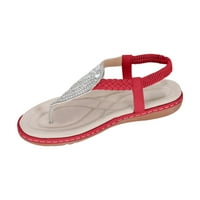 Otvorena platforma za trpeza sandale žene ravne potpetice tanke crvene boje