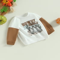 Peyakidsaa dojenčad dječaka Dječak Djevojka Pismo Duge-pulover dugih rukava majica