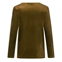 Crke s dugim rukavima od pune bluze košulje za žensko čišćenje ispod $ zlatne veličine l