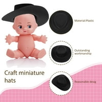 Minijaturni kaubojski šešir sitni kaubojski šešir ukrasni mini lutka Hat Mini kućni lutka