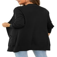 Othyroce Ženski džemperi Otvoreni prednji dežerni dugi rukav Klintni kardigan sa džepovima S-XXL