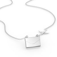 Ogrlica za zaključavanje dizajner modernog umjetnosti u srebrnom kovertu Neonblond