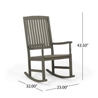 Lincolnwood Rocking stolica, vanjski okvir Materijal: Masivno drvo, Premium materijali: Prirodna tvrda