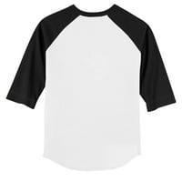 Dojenčad sitni otvor bijela crna Oakland Atletika I Love Tata Raglan majica rukava
