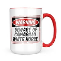 Neonblond Pazite na Camarillo Bijeli poklon za konja za ljubitelje čaja za kavu