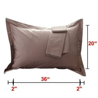 Piccocasa egipatski pamučni jastuk set od 2, kralj, boja kafe
