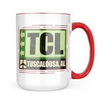 Neonblond AirportCode TCL Tuscaloosa, Al krigla poklon za ljubitelje čaja za kafu