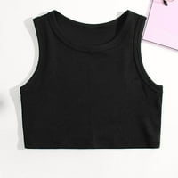 Toddler Kids Girls Dance Tank TOP Racerback Crop Tank Top bez rukava Sportski ples Vrh za baletnu gimnastiku