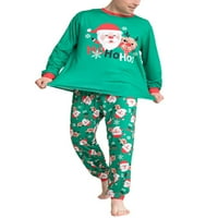 Cindysus Žene Dječji salon Santa Santa Claus Print Sleep Bage Mamy Tata Child Xmas PJS noćna odjeća