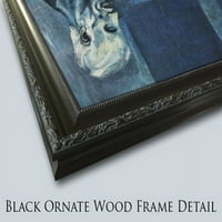 Frederick Arthur Bridgman matted crnarna ukrašena umjetnost Ispis 'Veiled Beauty'