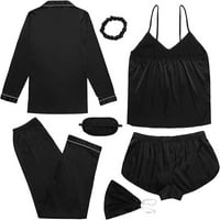 Ekouaer Sleep rublja za žene Seksi svilene pidžame Satin Cami PJS Set LoungeWer Camisole noćna odjeća