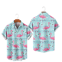 Plavi Flamingos Boys Majica Hawaii Style Beach Casual Tops Tees Thirt Dječja ljetna odjeća Dječja odjeća