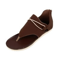 Softmallow ženske sandale Ljeto SOLID CLIP-TOE cipele sa patentnim patentnim patentnim patentnim lukama