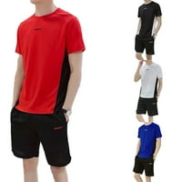 Muškarci plus veličina ljetna casual sportska odjeća postavljena modna majica kratkih rukava + kratke