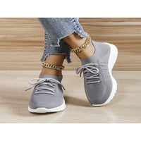 Gomelly Women protiv klizanja casual tenisice Udobno čipke UP SOCK tenisice Jogging Workout pletene