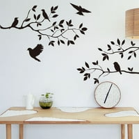 Stabla ptica uklonjiva zidna naljepnica vinilna umjetnost ukras muralni kućni diiy dekor