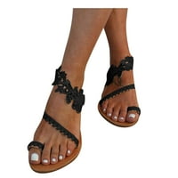Loyisvidion Womens Sandals Clearance Summer Sandale za žene klizanje ravnih cipela Ženska otvorena nožni