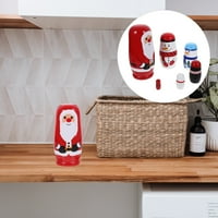 Set ruskih gniježđenja lutke matryoshka božićne lutke 6-sloj Xmas drvene ruske gniježđe lutke