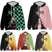 Unise Anime Demon Slayer Božićni hoodie Halloween Realistic 3D Ležerne dukserice s kapuljačom